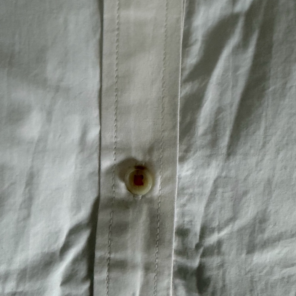 Maeve White Button-Down Shirt with Red Cherry Trim - Picture 6 of 11